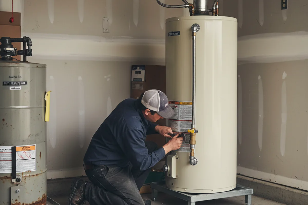 Water heater and shutoff valve replacement in North Canton
